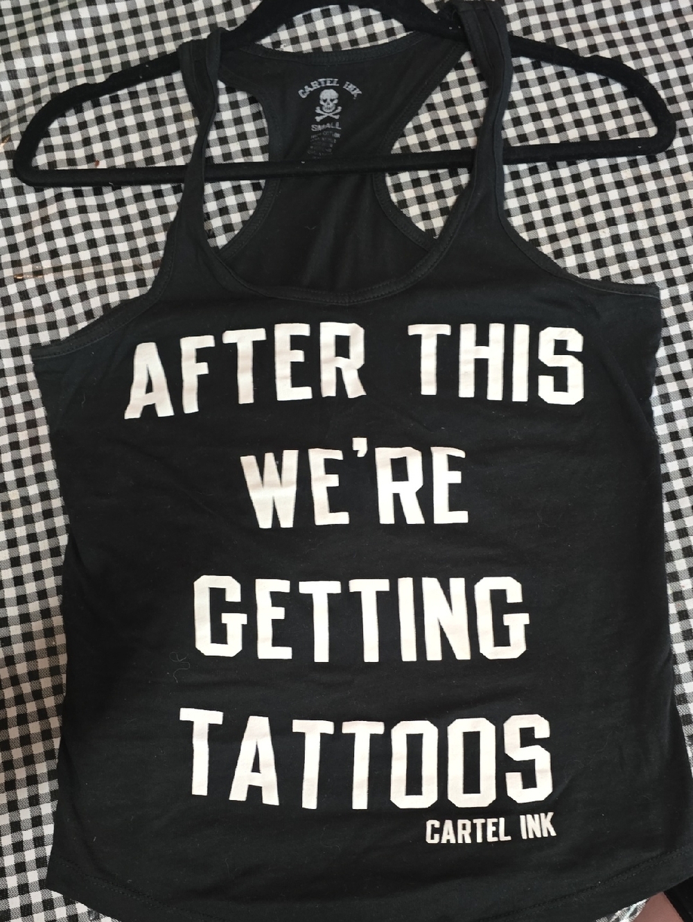 Cartel Ink Black Graphic Racerback Tank Top